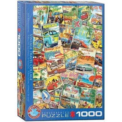 Puzzle 1000 Teile - Vintage Travel Collage