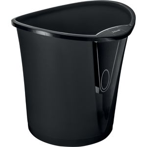 Esselte Papierkorb 52514 Intego, schwarz, rund, aus Kunststoff, 18 Liter