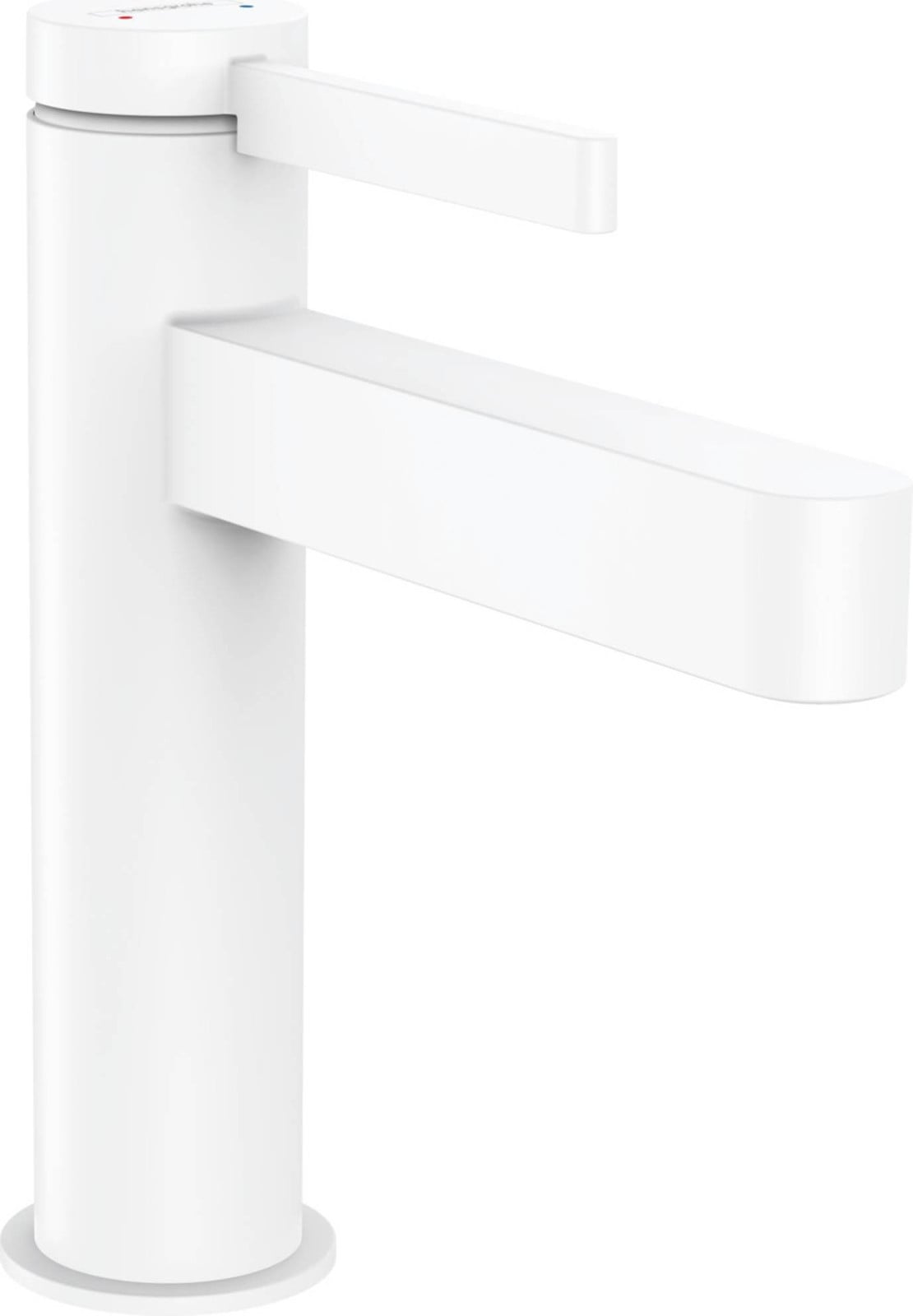 Hansgrohe Finoris 110 eengreeps wastafelmengkraan met push-open afvoerputje, matwit