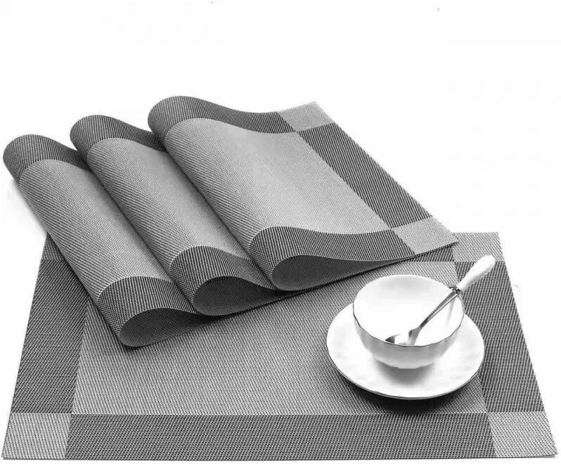 INF 6er-Set Tischsets - 30x45CM Silber