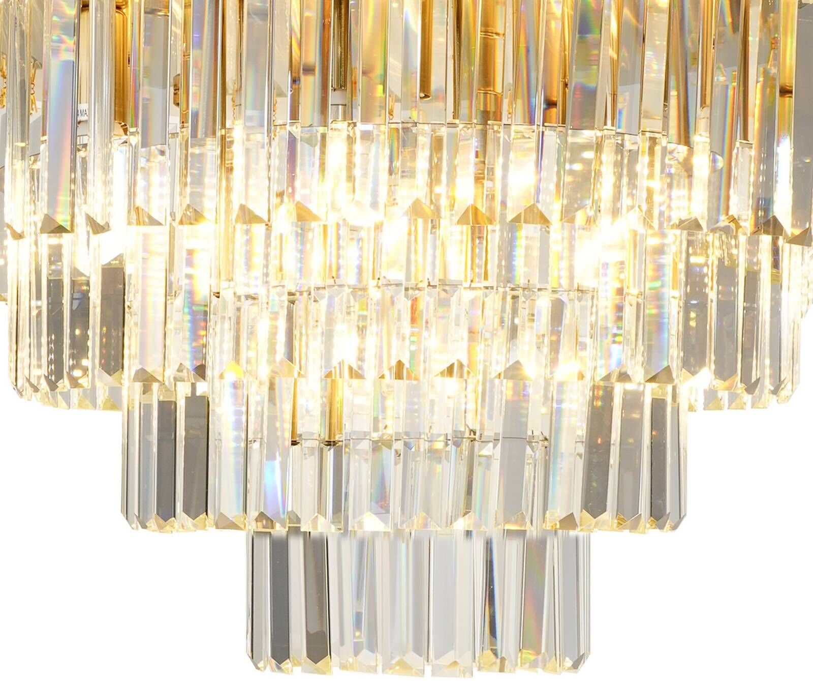 Kristall Deckenlampe Milano Milagro Lighting, messing / gold, für Wohn- / Esszimmer, Glas, Deckenlampe