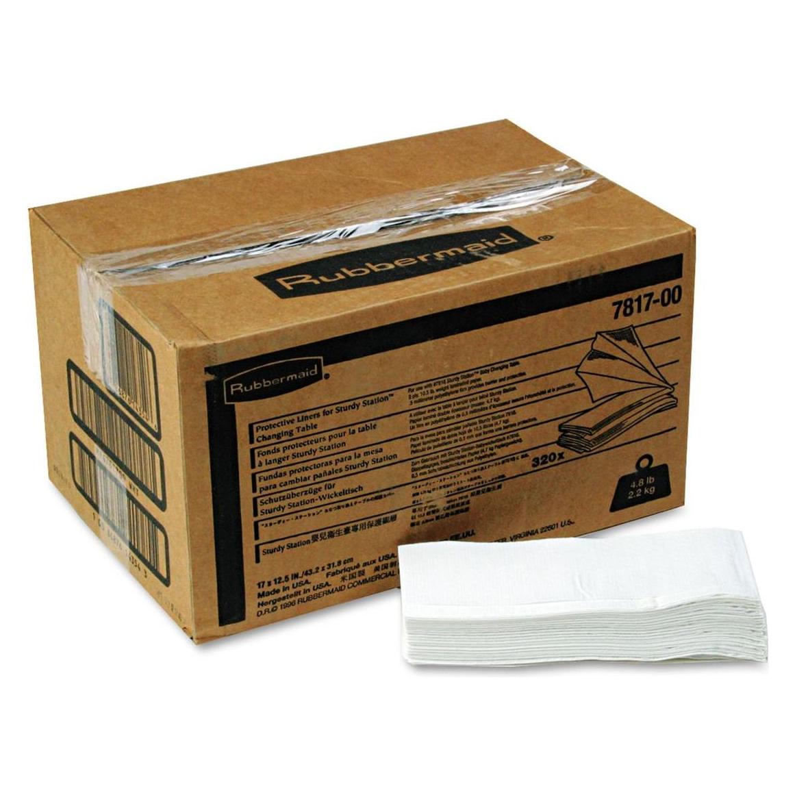 ReinigungsBerater Schutztücher Weiss für Babywickelstation für Rubbermaid Baby Wickelstationen (FG781788WHT)