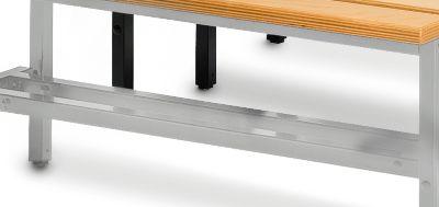 Schuhrost, für Sitzbank, B 1495 x T 200 mm, lichtgrau, ohne Bank
