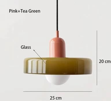 Inspired Living Nordic Elegance Retro Glass Pendant Light LED Indoor Hanging Light Fixture For Living Room & Dining c2 warm White 220v