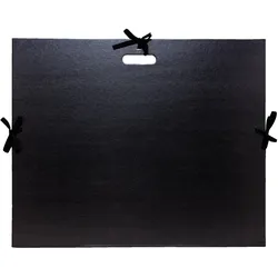 Exacompta Zeichenmappe mit Schleifchen und Griff für Format 50x70cm Kraft schwarz, 59x72cm