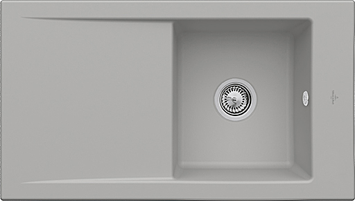 Villeroy und Boch Villeroy & Boch Timeline Einbauspüle 330702KD mit Ablaufgarnitur und Exzenterbetätigung, Fossil