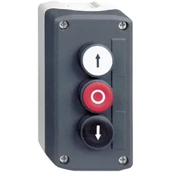 Schneider Electric Tasterstation 3-fach, Schalter + Taster, Rot, Weiss, Schwarz, Grau