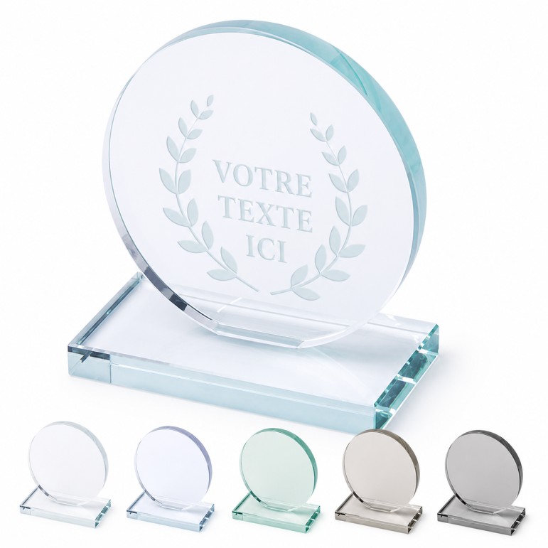 Plaque trophée en verre personnalisé Owen verre