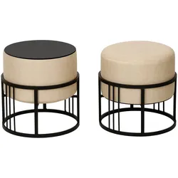 HOCKER-SET 2-TLG. Tas