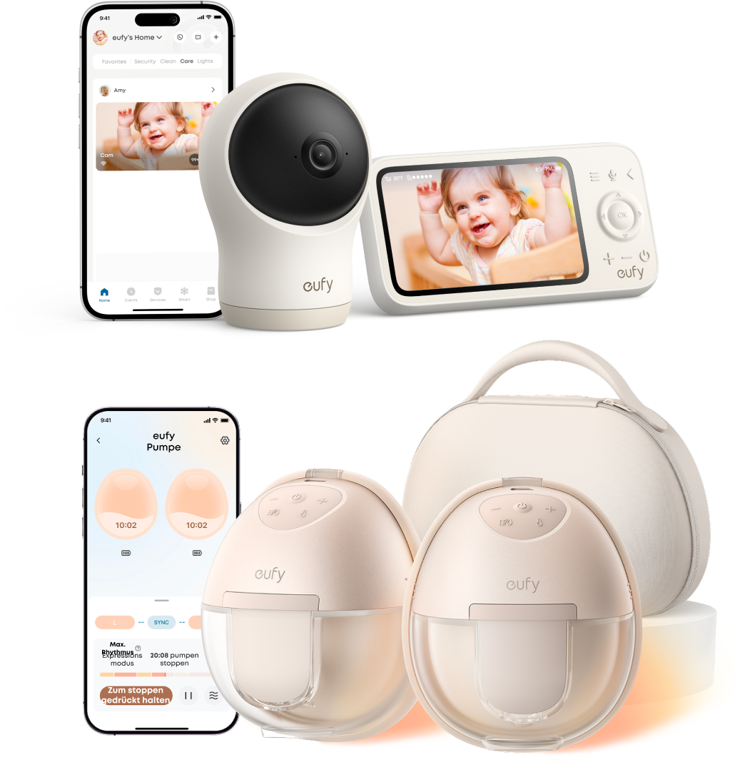 Anker eufy Babyphone C10 mit Tragbare Milchpumpe Pump S1 Pro
