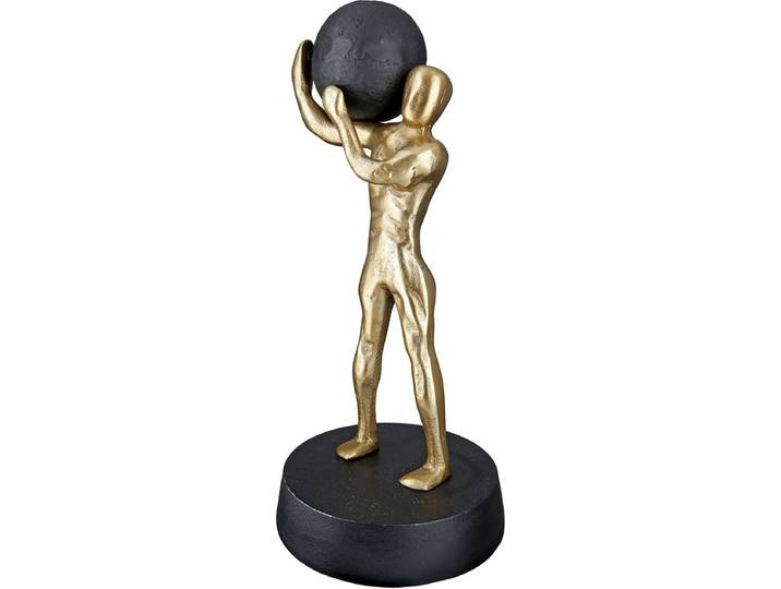 sculptuur de sterkste man 15x35x16 aluminium