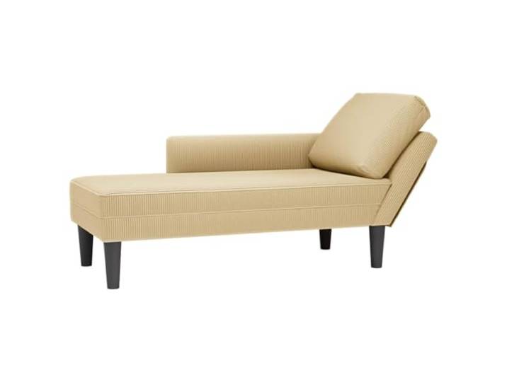 smnyxs Langer Sessel aus geripptem Velours, grau/grün, mit Lendenkissen Cordstoff, widerstandsfähiger Schaumstoff, Lendenkissen, für Wohnzimmer, Schlafzimmer, Büro