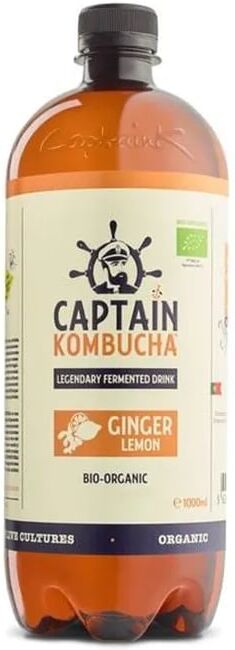 Captain Kombucha CHÁ KOMBUCHA BIO-ORGÂNICO GINGER LEMON 1000ml Limão-Gengibre