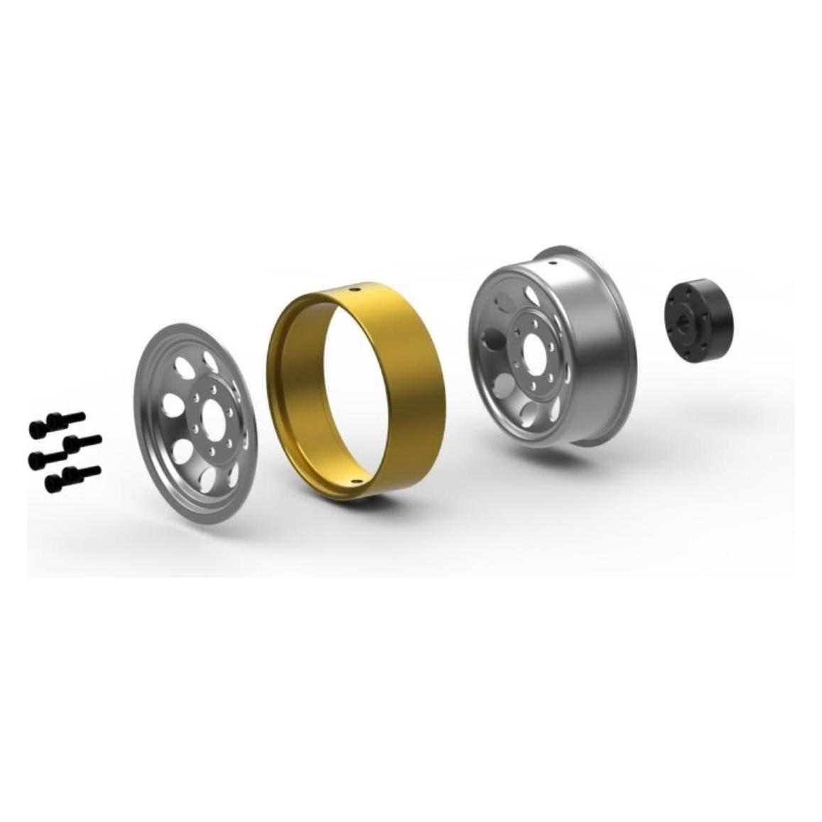 HPI CS-8 Stahl Beadlock Felge 1,2Zoll (Silber/4Stk) (HPI161163)