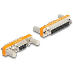 Delock Adapter D-Sub 9 Pin Buchse mit Muttern zu D-Sub 25 Pin Buchse mit Schrauben