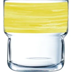 ARCOROC Brush Yellow Log FB22 Stapelbecher 22cl * 6er