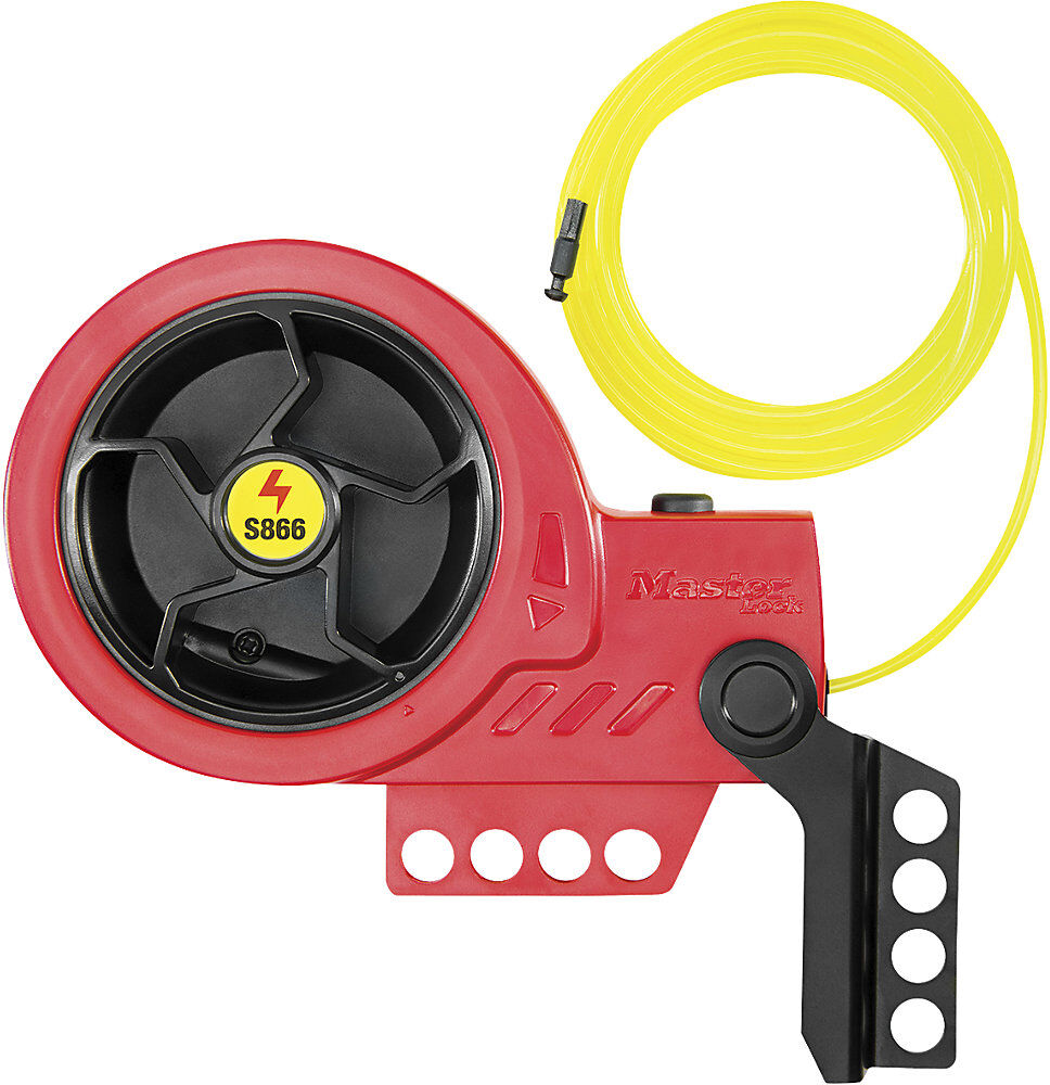 Kabelverriegelung mit Einzug, Ø 9,5 mm, rot, mit Nylonkern Masterlock