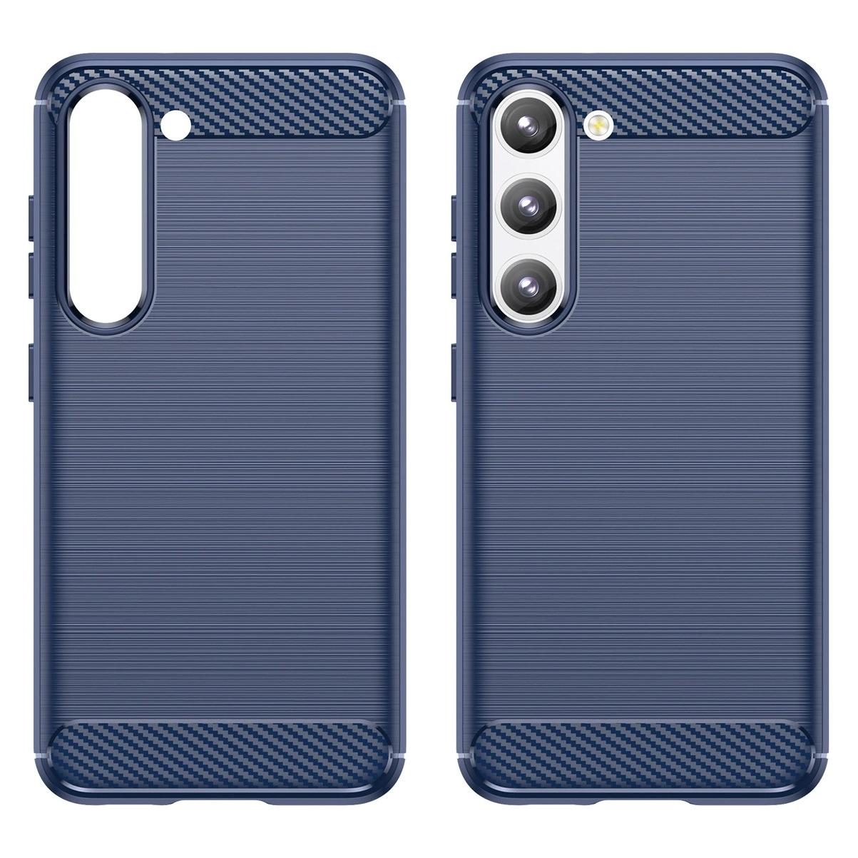 Hurtel Carbon Case für Samsung Galaxy S23+ flexible Silikon-Carbon-Hülle blau (Samsung Galaxy S23+) (1404978613)