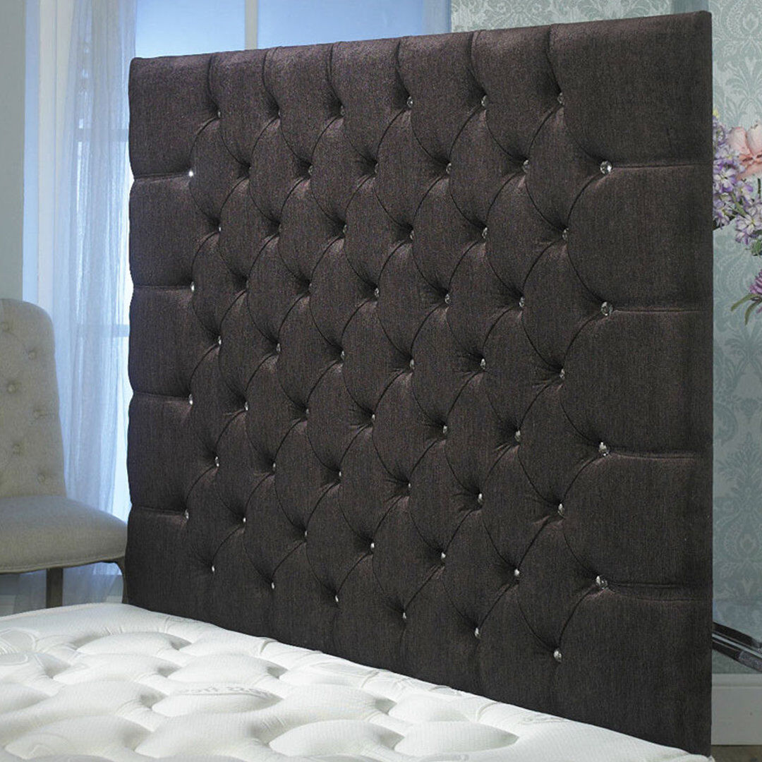 Rosdorf Park Shaw Upholstered Chenille Headboard Brown Single (3')