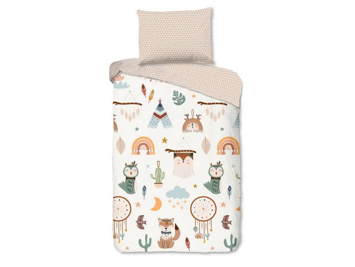 Kinderbettwäsche Good Morning, Sandfarben, Beige, Boho, 140x200 cm, Oeko-Tex® Standard 100, BCI (Better Cotton Initiative), atmungsaktiv, Heimtextilien, Bettwäsche & Leintücher, Kinderbettwäsche