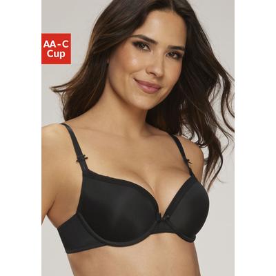 Push-up-BH S.OLIVER, Damen, Gr. 80, Cup C, schwarz, Microtouch, Obermaterial: 60% Polyamid, 35% Polyester, 5% Elasthan, Basic, BHs Push-up-BH, mit Bügel und herausnehmbaren Kissen, Basic Dessous