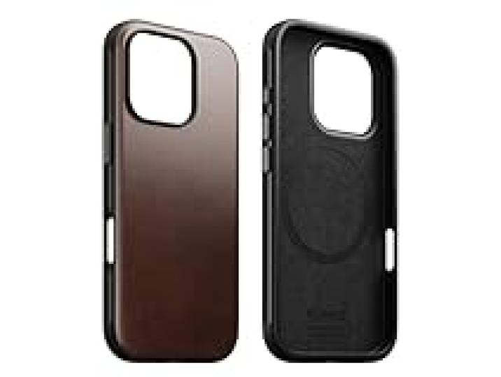 Nomad - Étui en Cuir Moderne - iPhone 16 Pro Max Marron Rustique Horween
