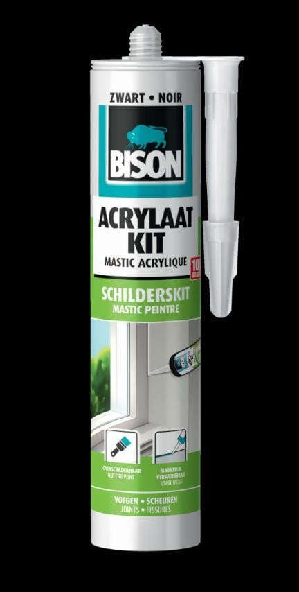 Bison Acrylaatkit Universeel Zwart 300 ml