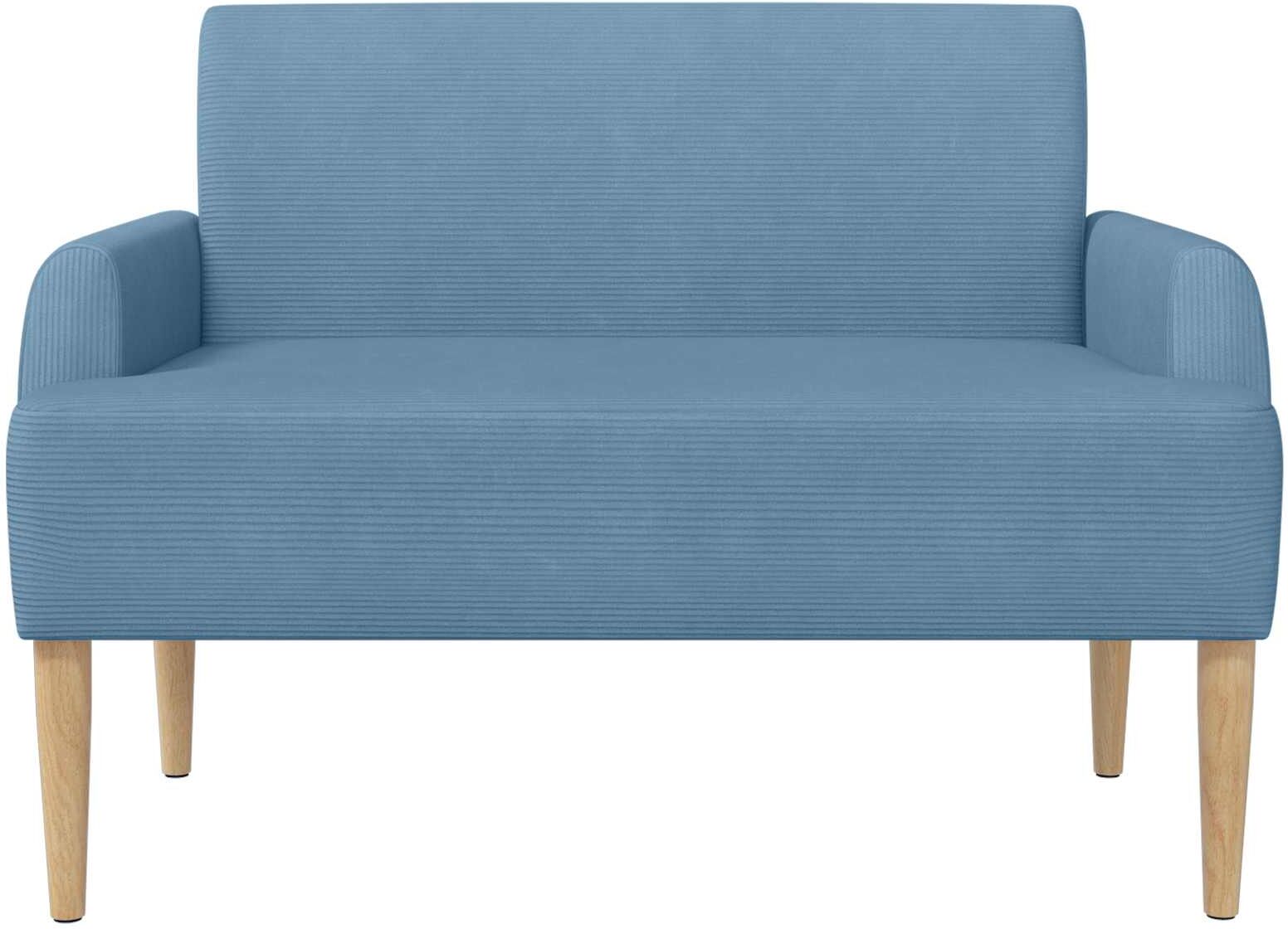 vidaXL Canapé love seat avec capitonnage en boutons Bleu