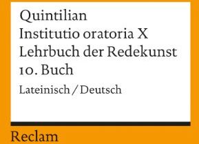 Quintilianus - Instituto oratoria X. Lehrbuch der Redekunst: 10. Buch. Lat. /Dt - Preis vom 30.09.2026 09:01:18 h