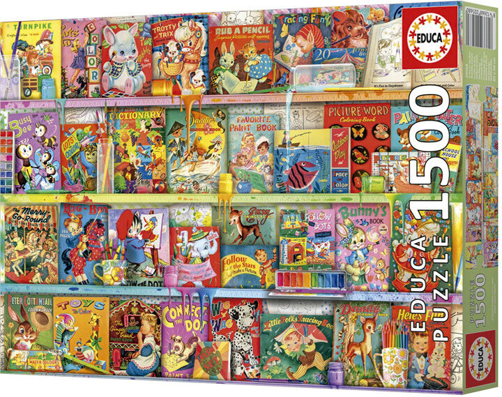 EDUCA BORRAS Puzzle 1500 pcs Le Coin des Livrets Kitsch - Educa