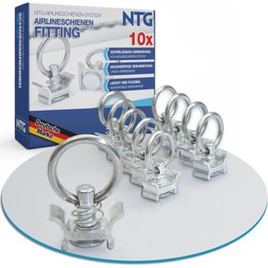 NTG Zurrösen LS.8570 für Airlineschiene, klappbar, 900kg, 10 Stück