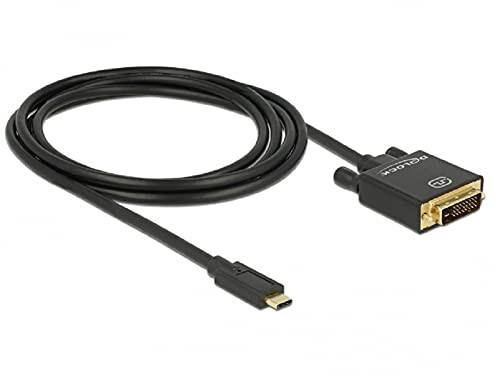 DeLOCK USB-C naar DVI 24+1 Grafische Adapter, 3840 x 2160 Pixels, 2m, Zwart