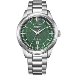 Citizen AW0151-85XC Eco-Drive Solar Herrenarmbanduhr Stahl/Grün
