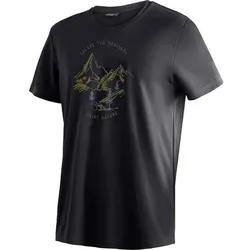 MAIER SPORTS Herren Shirt Dieter Print, Größe XXL in Schwarz Schwarz
