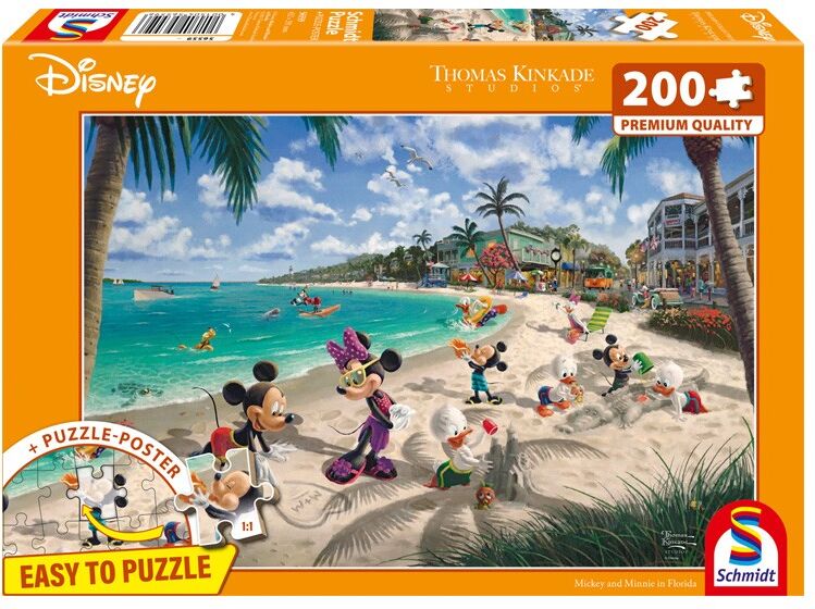 Puzzle Disney 200 pcs Mickey & Minnie en Floride - Schmidt