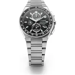 Citizen Eco-Drive Funk Chronograph Super Titanium schwarz Herrenuhr AT8390-55E