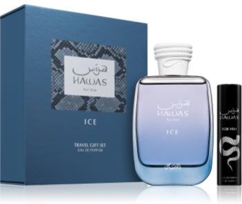 Rasasi Hawas Ice coffret para homens . Hawas Ice