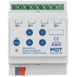 MDT technologies Schaltaktor 4-fach 4TE AKS-0410.03