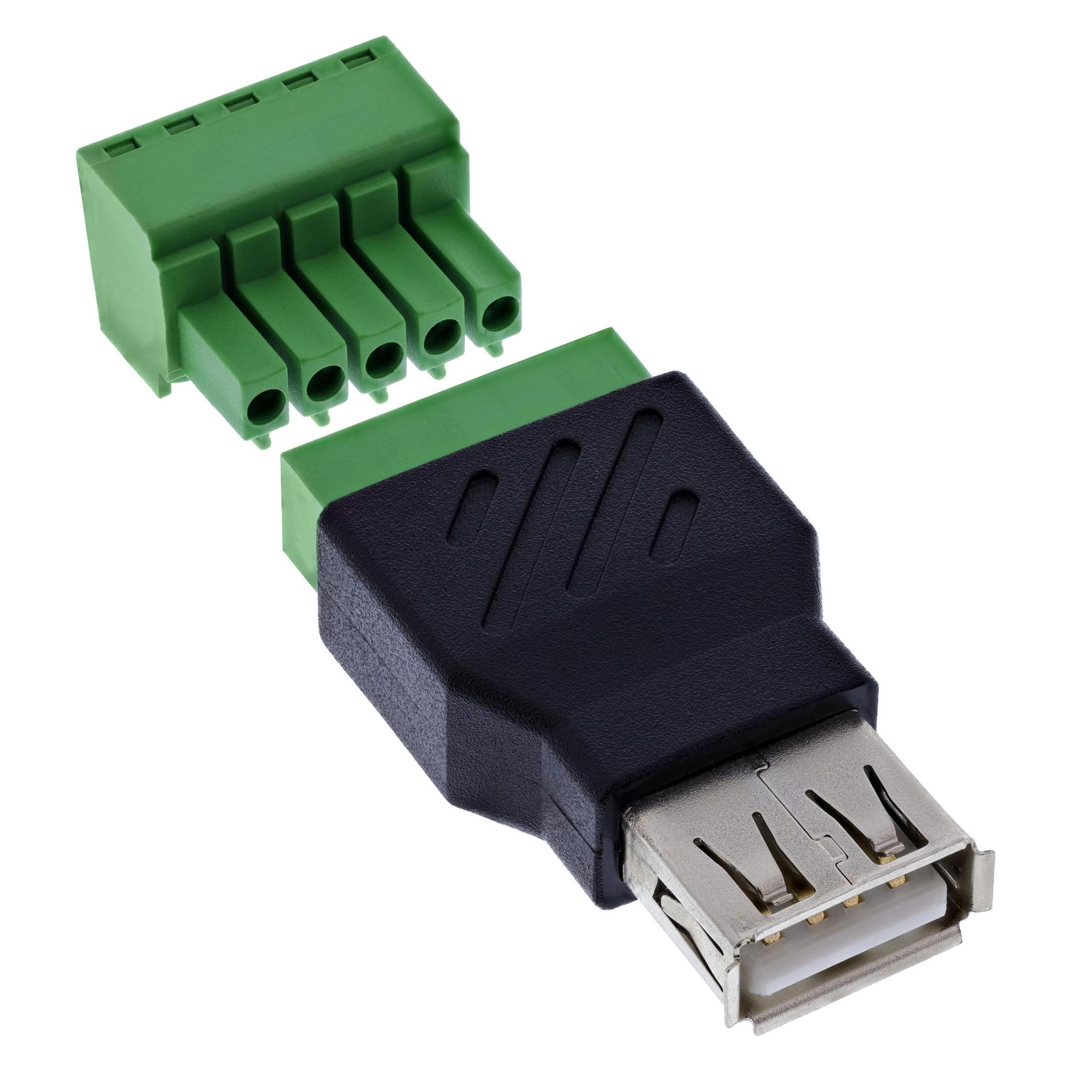 InLine USB-A Buchse auf Terminalblock (92504B)
