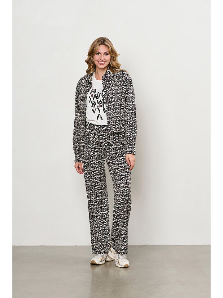 &Co Woman Hose "Patrice" in Schwarz/ Creme - M