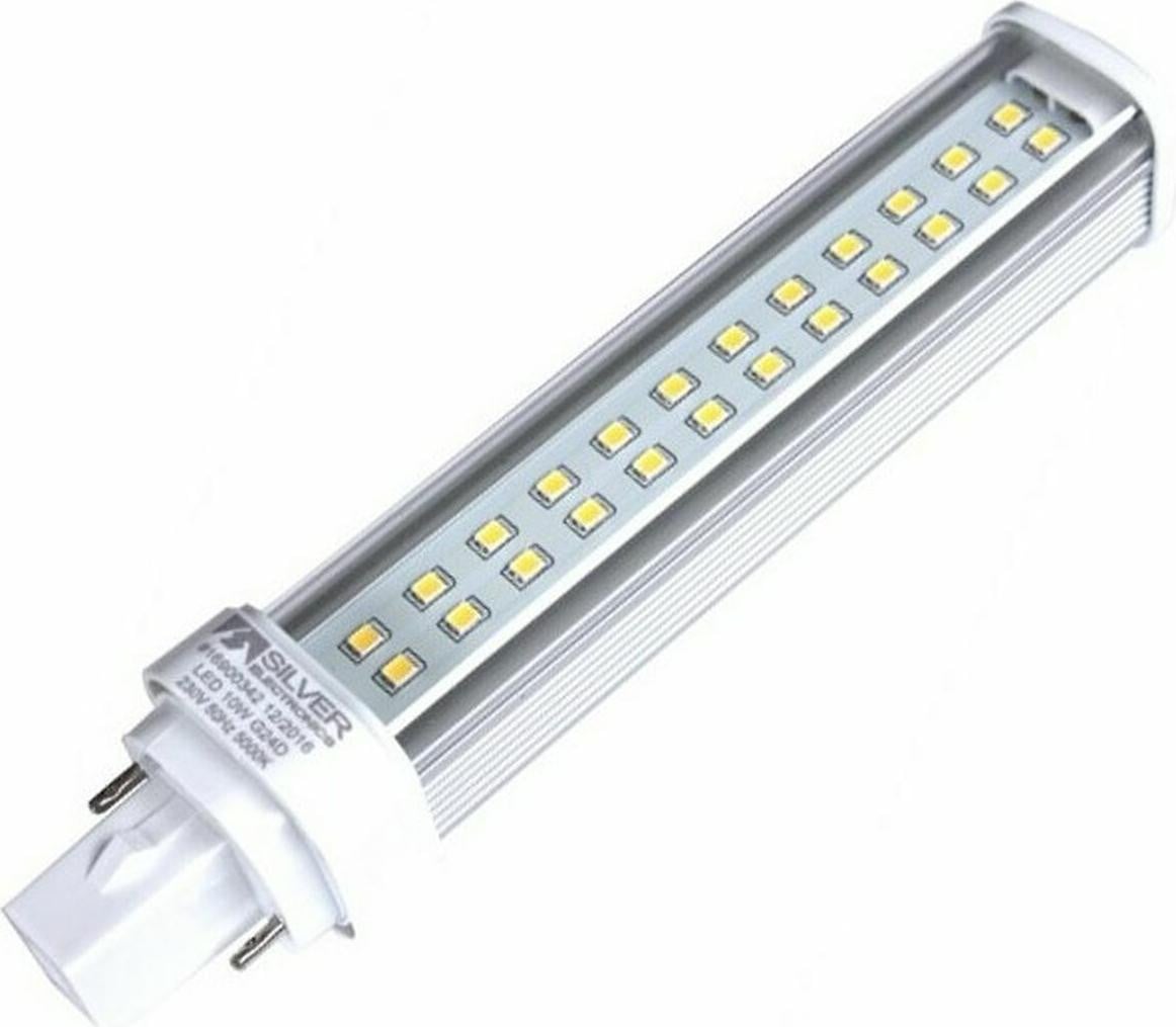 Seifenprofis Ledlamp Silver Electronics 612624, 10 W, 26 W, G24d-3, 1100 lumen, Wit