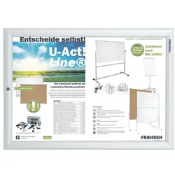 Franken Wechselrahmen »Outdoor & abschließbar BS1902« silber, 35.9x48.2x1.7 cm