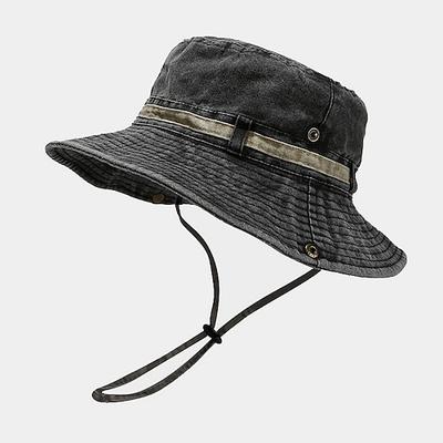 Herren Unisex Fischerhut Sonnenhut Boonie-Hut Wanderhut Schwarz Dunkelgrün Baumwolle Radfahren / Fahrrad Schnelltrocknend