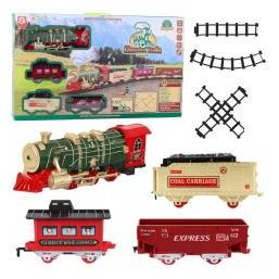 Lean Toys Electric Train Classic Train Lights Sounds Smoke 24 pcs. (65704093)