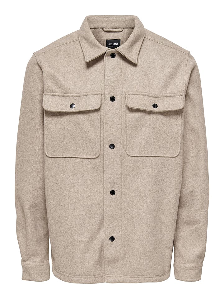 ONLY & SONS Hemd "Ash" in Beige - S