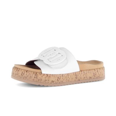 Pantolette GABOR "Pantolette", Damen, Gr. 38, weiß, Schuhe Pantolette