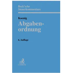 Abgabenordnung, Fachbücher von Ulrich Koenig, Christian Gercke, Thilo Cöster