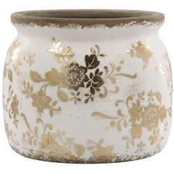 Chic Antique Melun Übertopf Anniversary Bauchig, H13/Ø 15,5 cm gold