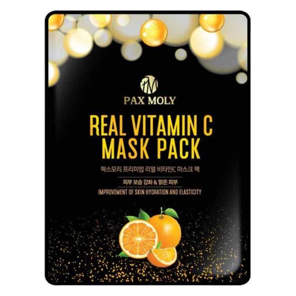 Apotcare PaxMoly, Real Vitamin C, Brightening & Anti-Aging, Gesichtsmaske, Gesicht, Tag & Nacht, 25 ml (62777554)
