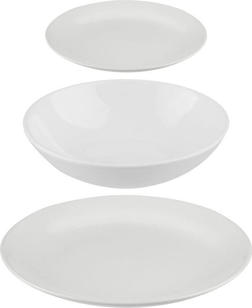 Big Buy Cooking Secret de Gourmet servies, 18-delig, wit keramiek
